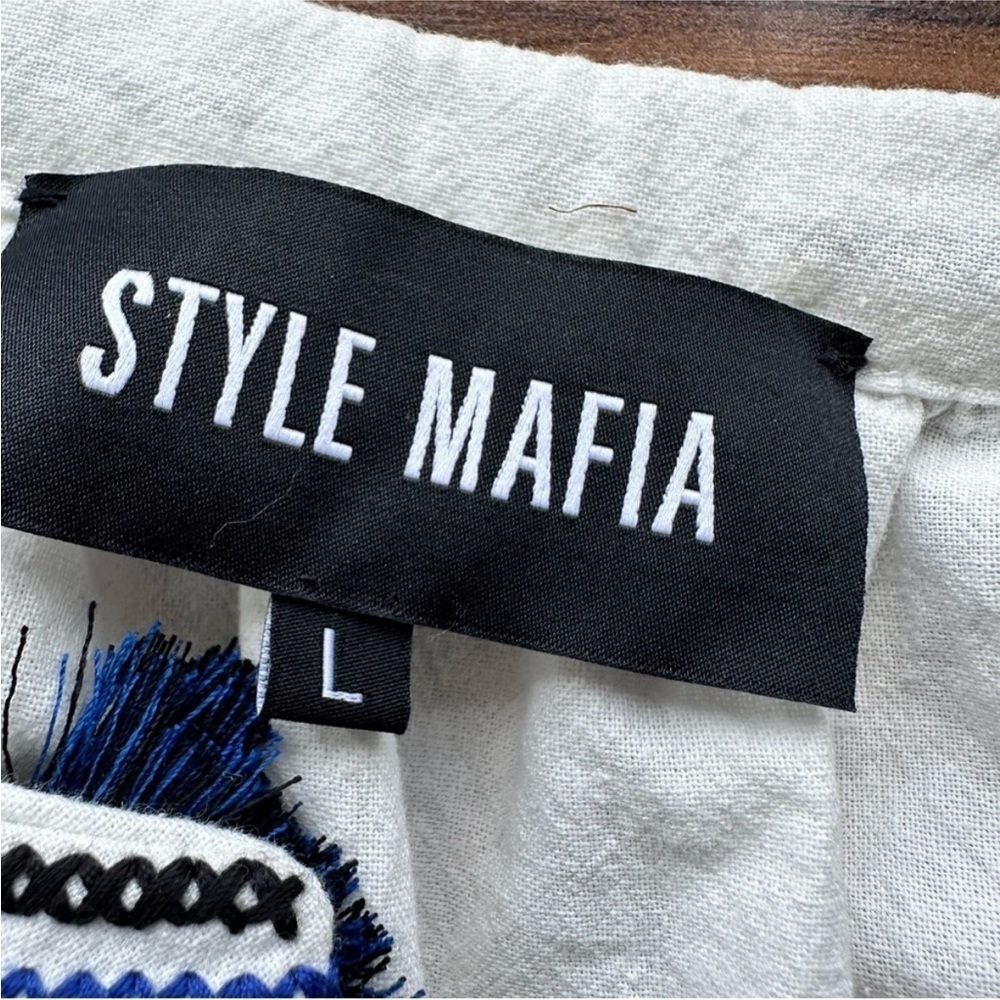 Style mafia boho embroidered blouse L - Picture 3 of 6